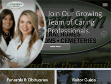 Tablet Screenshot of greenlawnmortuaryandcemetery.com